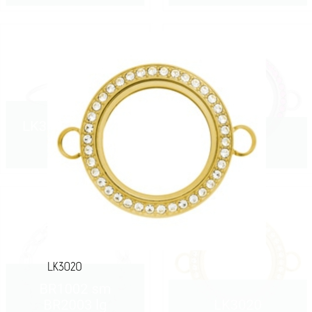 ORIGAMI OWL Swarovski Gold Link Locket ONLY - Picture 6 of 7